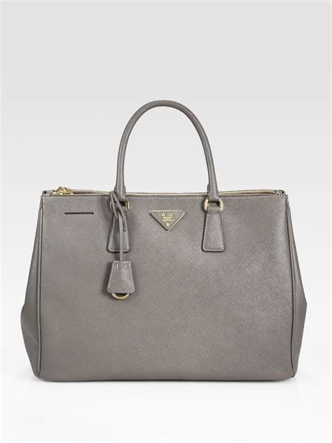 prada grey saffiano tote|prada saffiano lux tote small.